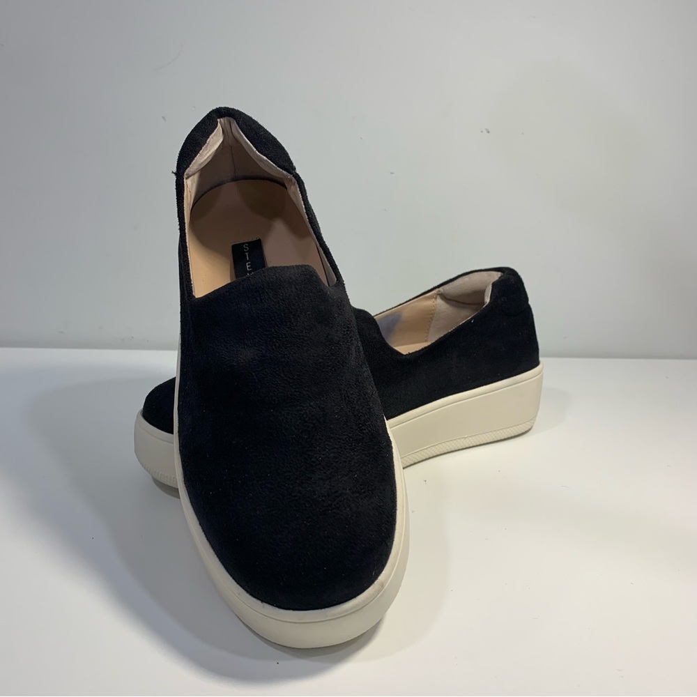 Steve Madden Womens Size 8.5 Shoes Black White Slip On Low Top Platform Sneakers